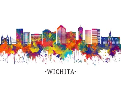 premium photo wichita kansas skyline
