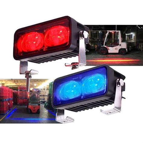 V Ac Power Supply Led Forklift Red Zone Side Mount Pedestrian