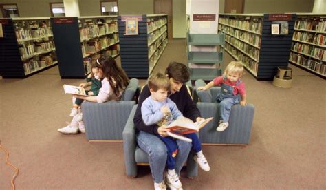 Adults Read To Children In The Ann Arbor Public Library April 1992