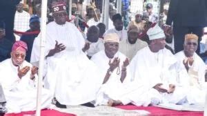 Tinubu Observes Eid El Fitr Prayer In Lagos Urges Religious