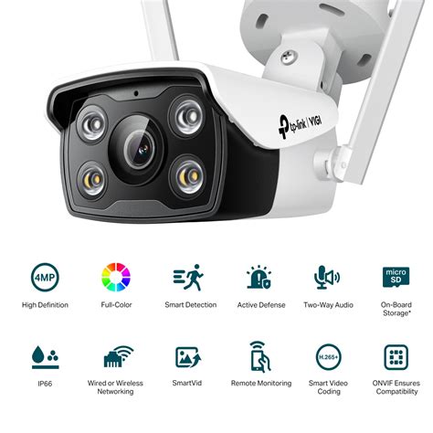 VIGI C340 W VIGI 4MP Outdoor Full Color Wi Fi Bullet Network Camera