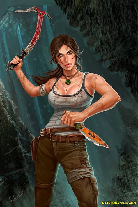 Lara Croft Colored By Rzhevskii Hentai Foundry