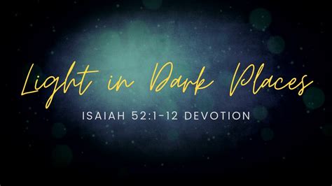 Isaiah 521 12 Devotion Youtube