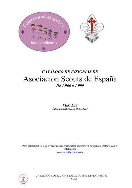 Asociación Scouts De España Coleccionistas Scouts Independientes