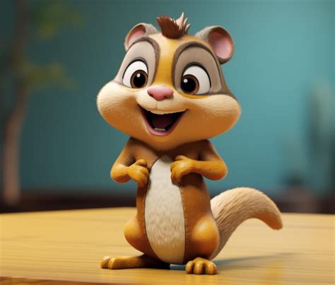 Premium AI Image | A cartoon chipmunk