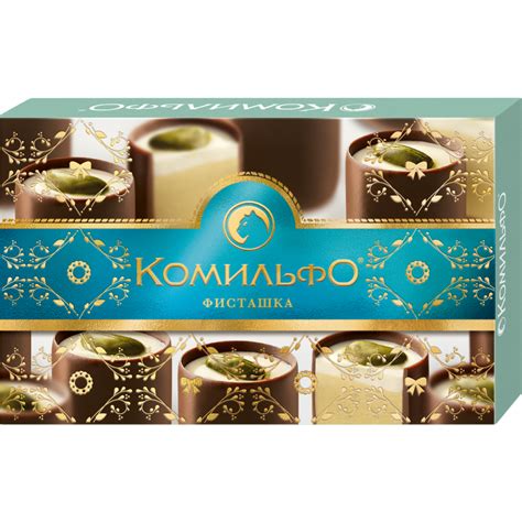 Конфеты шоколадные «Комильфо» с двухслойной начинкой, фисташка, 116 г ...