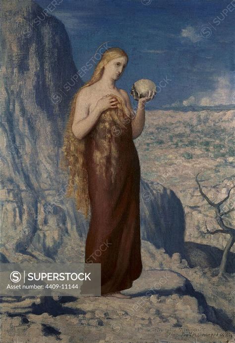 La Magdalena Y La Calavera Author Pierre Puvis De Chavannes