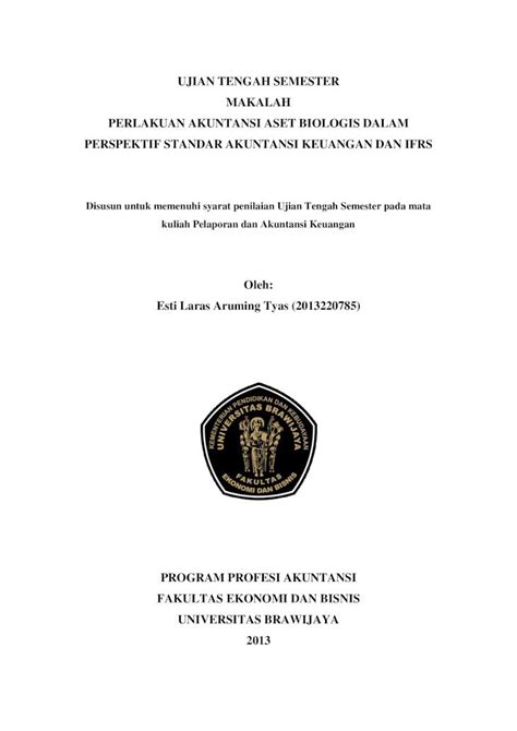 PDF Perlakuan Akuntansi Aset Biologis Dalam Perspektif Standar