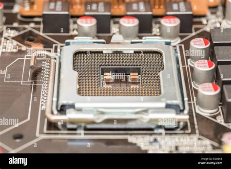 CPU Socket On Computer Motherboard Stock Photo - Alamy