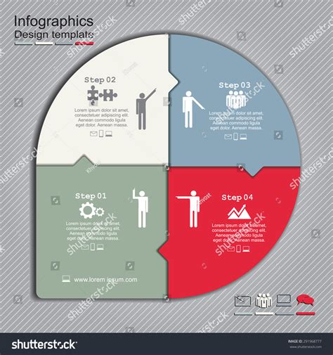 Infographic Report Template Lines Icons Vector Stock Vector Royalty