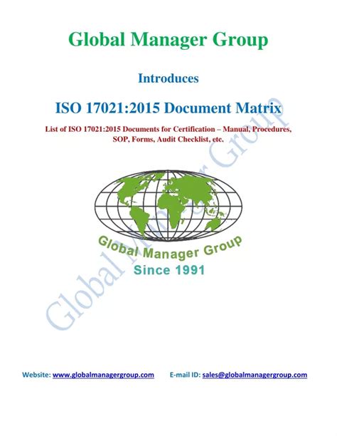 PPT List Of Required Document For ISO 17021 2015 Certification