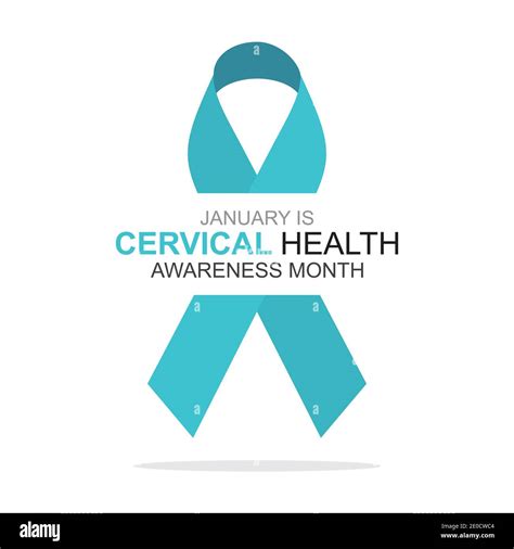 Vector Illustration Of Cervical Health Awareness Month Of January Stock