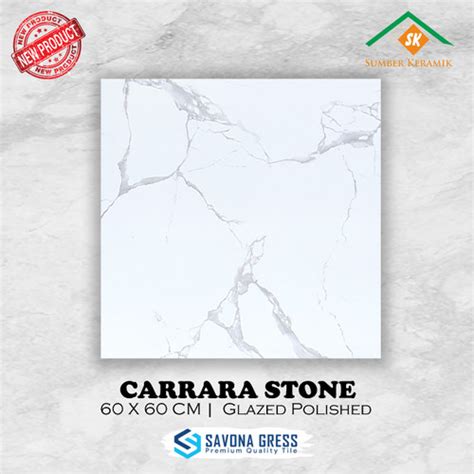 Jual Granite Lantai X Cararra Stone Savona Gress Glazed Polished