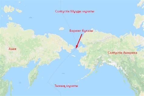 Карта берингов пролив на карте