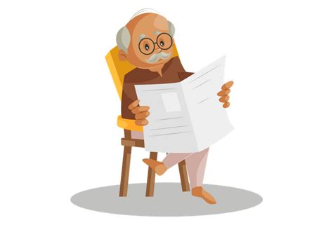 Grandfather Reading Newspaper Illustrations Images And Vectors Royalty Free