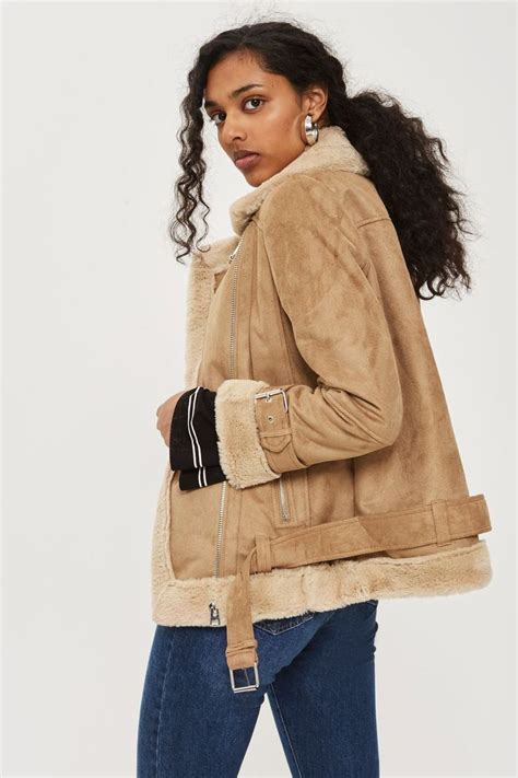 Faux Shearling Biker Jacket Fashion Biker Jacket Shearling