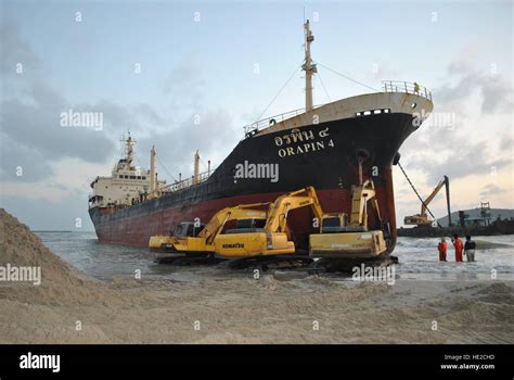 Ran Aground Oil Tanker Ship In Thailand Stock Photo Alamy