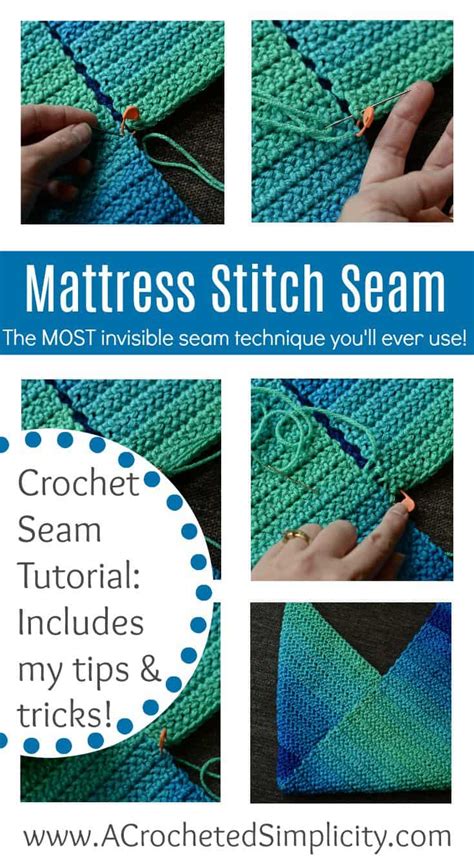 How To Sew A Mattress Stitch Crochet Seam A Crocheted Simplicity