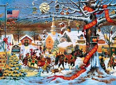 Small Town Christmas By Charles Wysocki Village Gallery