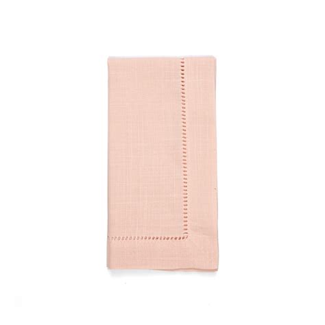 Blush Classic Hemstitch Napkin Over The Top