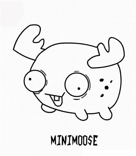 Minimoose From Invader Zim Coloring Page Free Printable Coloring