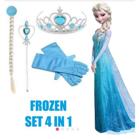 Jual Mainan Mahkota Rambut Tongkat Sarung Tangan Frozen Anna Elsa 4 In