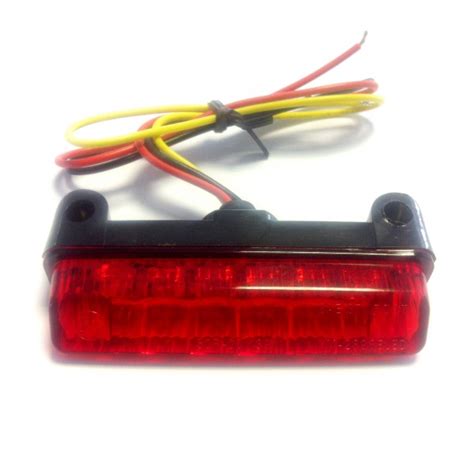 Feu Arriere Universel Replay A Leds Barette Rouge Avec Stop Leds