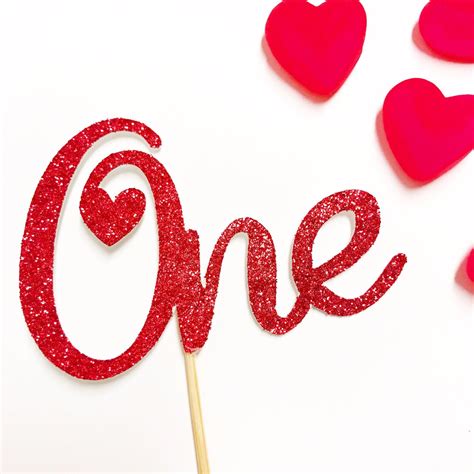 One Cupcake Toppers Cupcake Toppers Valentine S Day Etsy