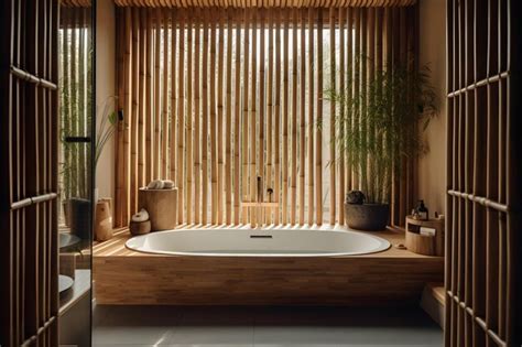 Premium Ai Image Zen Bathroom Interior Design
