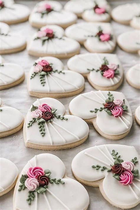 Wedding Bridal Shower Shortbread Cookies With Royal Icing Agrohortipbacid