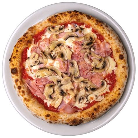 Pizza Prosciutto E Funghi Freschi Fiordigrano