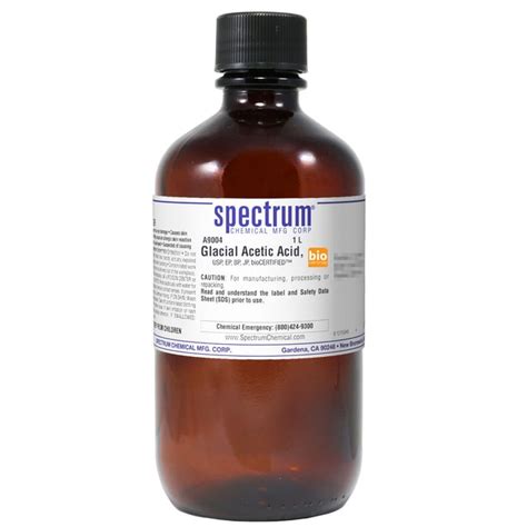 Glacial Acetic Acid Usp Ep Bp Jp Biocertified L Spectrum