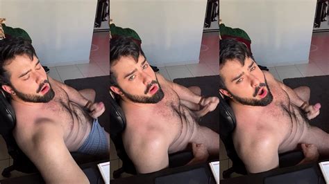 VINCENT STROKING HIS BIG COCK TILL A HOT THICK LOAD EXPLODE