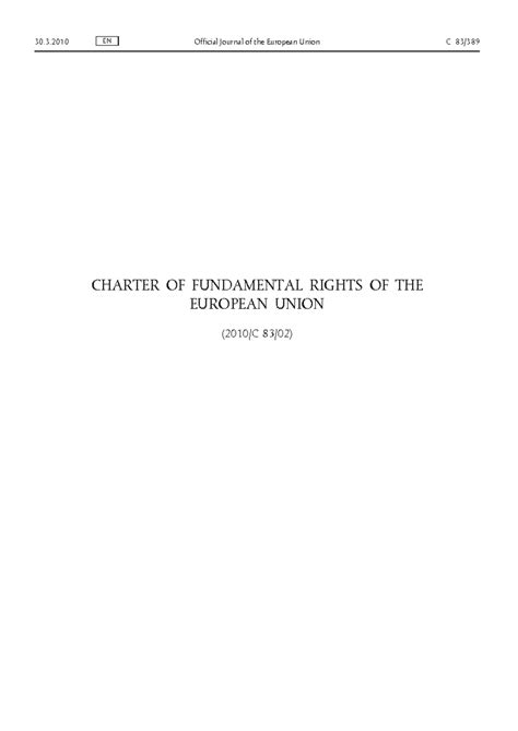 Carta Drepturilor Fundamentale A Ue Charter Of Fundamental Rights Of