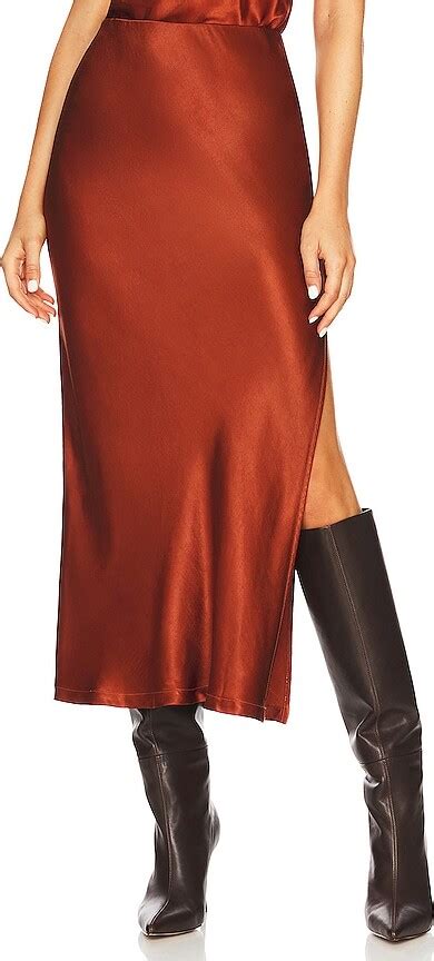 Enza Costa Satin Bias Cut Skirt Shopstyle