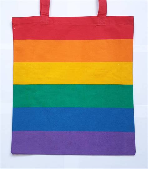 Rainbow Pride Tote Bag LGBTQ Gay Flag Cotton Shopping Bag Etsy UK