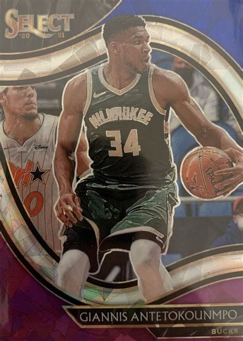 Giannis Antetokounmpo 2020 Select Courtside Blue White Purple Cracked