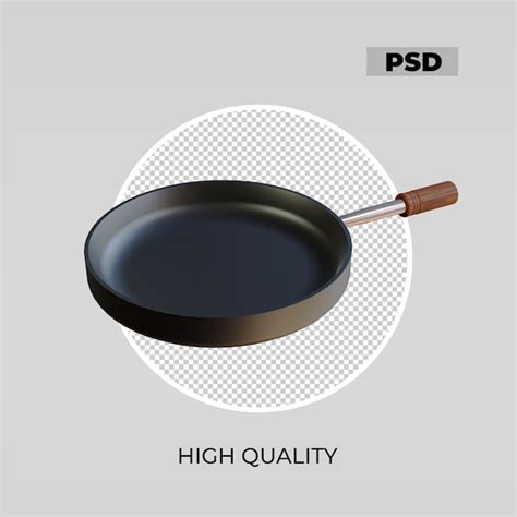 Panela de cozinha de ícone 3d PSD Premium