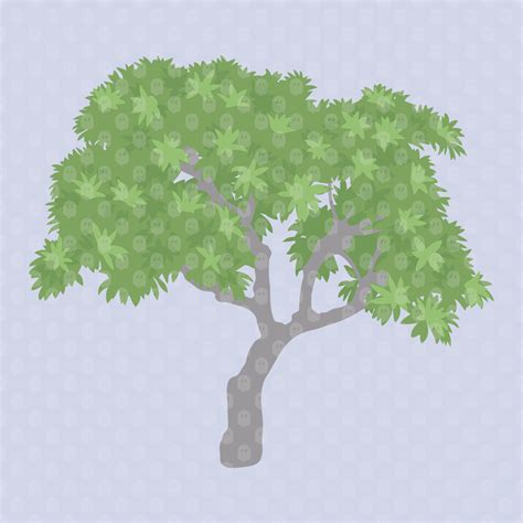 Archade Green Leaf Tree Vector Drawings