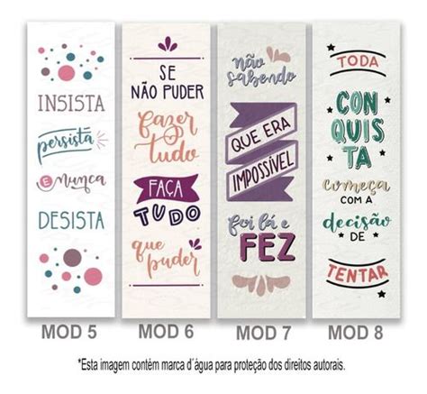 Marcador De Livro Página Frase Motivacional 100 Uni R 38 9