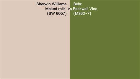 Sherwin Williams Malted Milk Sw Vs Behr Rockwall Vine M