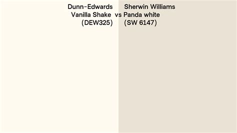 Dunn Edwards Vanilla Shake Dew325 Vs Sherwin Williams Panda White Sw