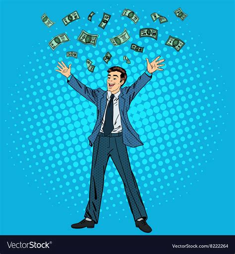 Businessman And Money Man Throwing Money Vector Image