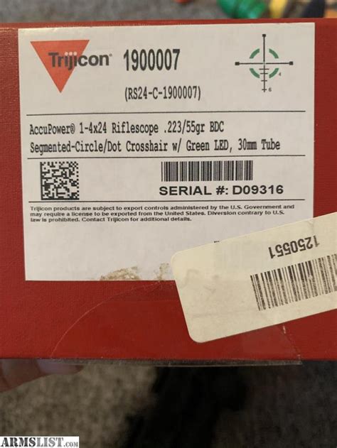 Armslist For Sale Lnib Trijicon Accupower 1 4x24 Rifle Scope 2235