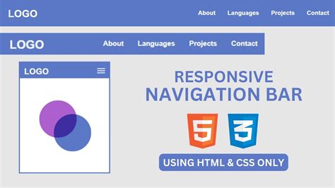 How To Make Responsive Navigation Bar Create Navbar Using Html Css