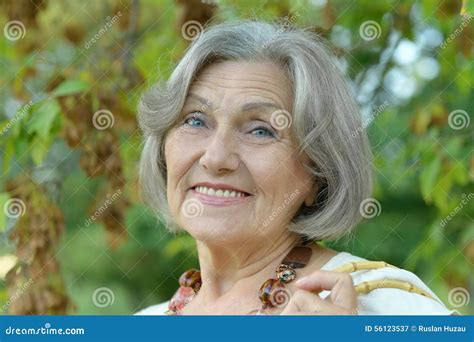 Portrait Of Happy Smiling Senior Woman Stock Image Image Of Cheerful