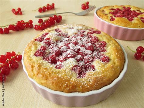 Kleine Johannisbeerkuchen Mit Puderzucker Stock Photo Adobe Stock