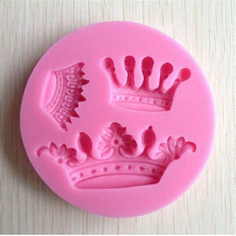 Crowns Flexible Silicone 3 Cavity Mold For Polymer Clay Food Etsy