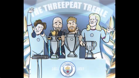 Manchester Citys Legendary Class Of 2023 Wins The Treble Youtube