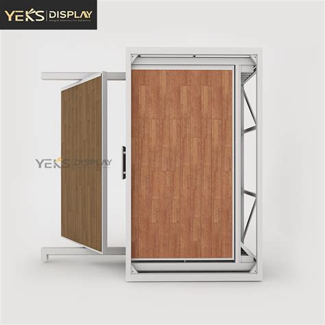 Pull Out Rotating Wooden Floor Display Stands Customized Yeks